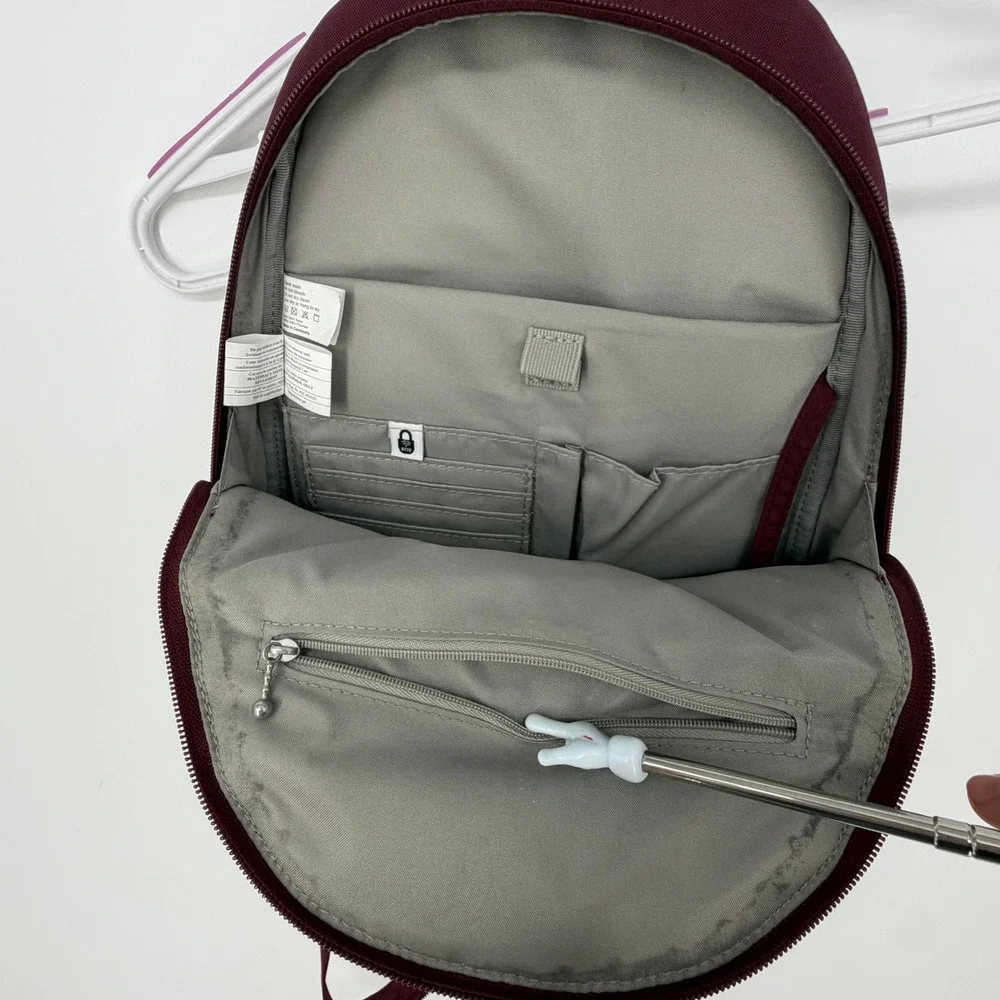 Baggallini Naples Convertible Backpack Women Burgundy RFID Nylon Travel Bag Gorp